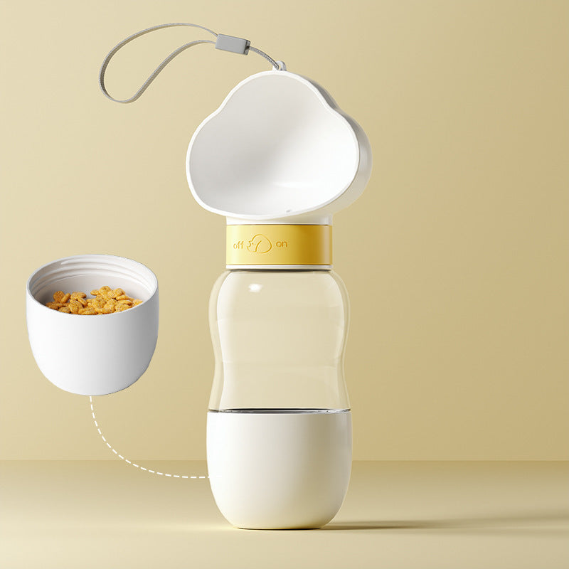 Portable Pet Water Bottle with Food Container